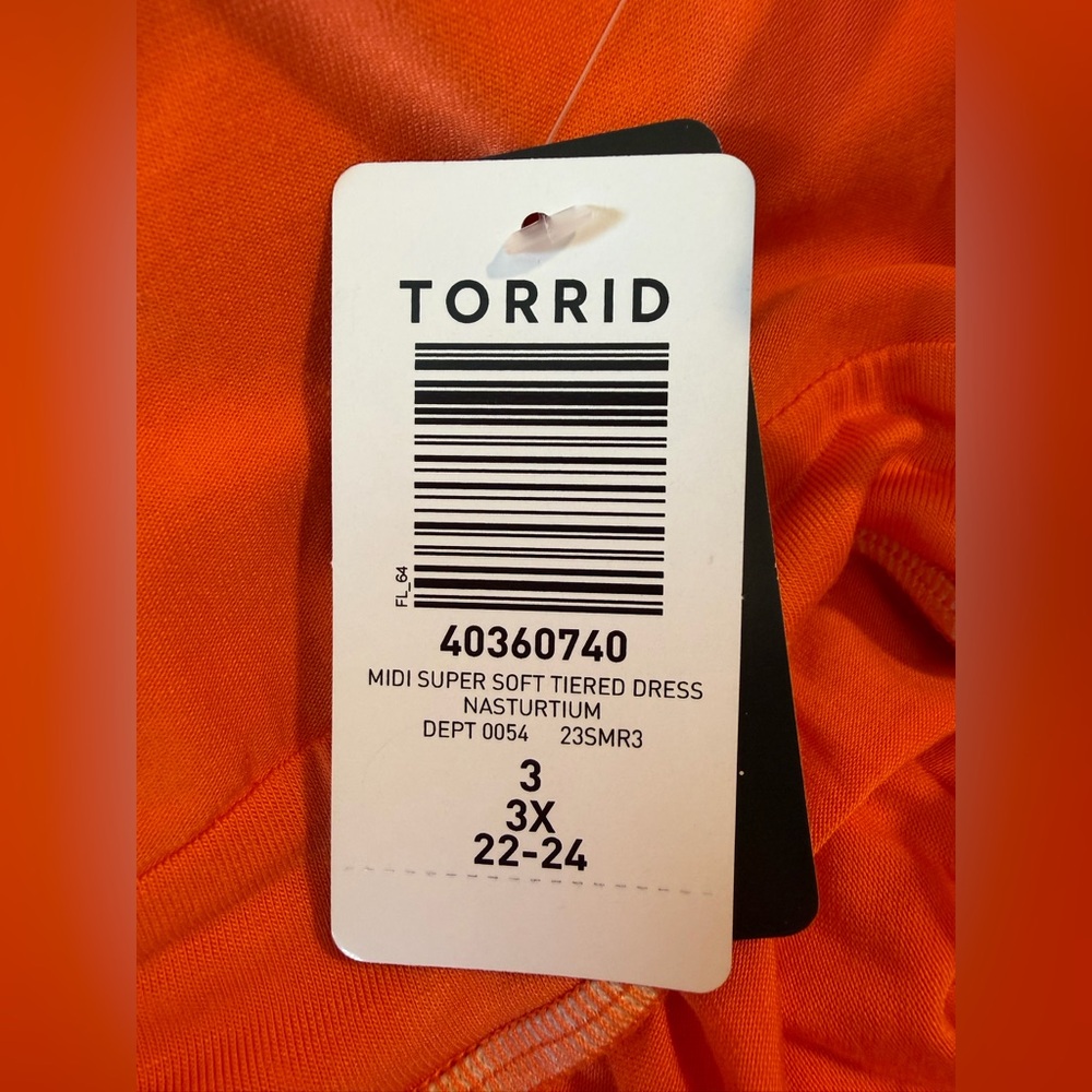 NWT Torrid Super Soft Tiered Dress Midi Dress - Torrid Size 3 (22-24, 3X) - Picture 14 of 15